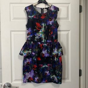 H&M Floral Peplum Mini dress - Sz 8